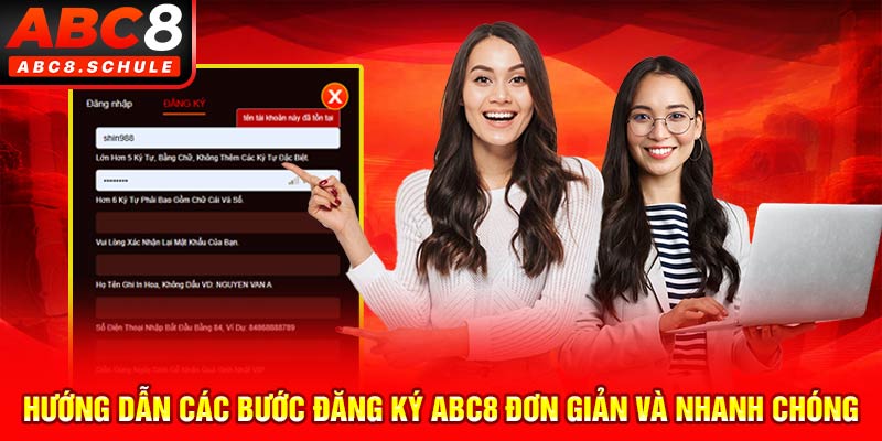 Hướng dẫn các bước đăng ký ABC8 đơn giản và nhanh chóng